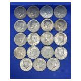 LOT OF 19 ASSORTED DATE KENNEDY HALF DOLLARS