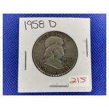 1958 D FRANKLIN HALF DOLLAR
