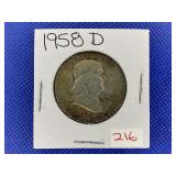 1958 D FRANKLIN HALF DOLLAR