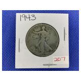 1943 WALKING LIBERTY HALF DOLLAR