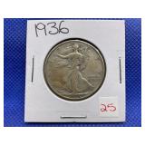 1936 WALKING LIBERTY HALF DOLLAR
