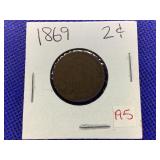 1869 2 CENT PIECE