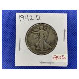 1942 D WALKING LIBERTY HALF DOLLAR