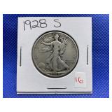 1928-S WALKING LIBERTY HALF DOLLAR