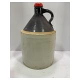 PRIMITIVE STONEWARE 2 GALLON  HEART WHISKEY JUG