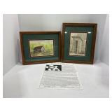 THOMAS J. WHITAKER ARTIST SIGNED FRAMED & MATTED