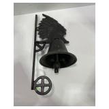 CAST IRON INDIAN CHIEF BELL - 15' X 7'