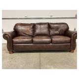 THOMASVILLE BENJAMIN LEATHER COUCH - 90' LONG