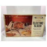 RIVAL CHROME PLATED ELECTRIC FOOD SLICER IN