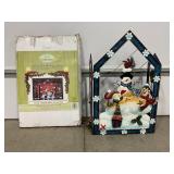 HUNTINGTON DECORATIVE FIREPLACE SNOWMAN DECOR IN