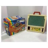 FISHER PRICE SCHOOL DAY DESK AND A BIG MOUTH