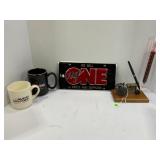 NEW IDEA RAIN GAUGE, AG ONE EMBOSSED LICENSE PLATE