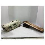 STRUCTO DUMP TRUCK, TONKA TOY HAULER TRAILOR AND