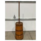 ANTIQUE OAK WOOD BUTTER CHURN
