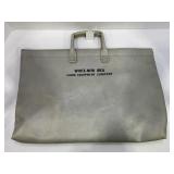WHITE NEW IDEA FARM EQUIPMENT LEATHER TOTE BAG