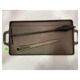 DOUBLE SIDED CAST IRON GRIDDLE - 20' X 9' WITH