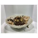 LARGE VICTORIAN ERA GLASS HANGING CHANDELIER - 16'