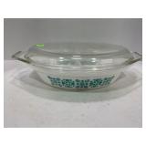 VINTAGE GLASSBAKE J239 TURQUOISE BLUE SNOWFLAKE