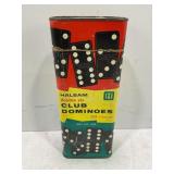 HALSAM DOUBLE SIX CLUB DOMINOES SET NO.100 IN