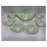 VINTAGE GREEN URANIUM VASELINE GLASS ANCHOR