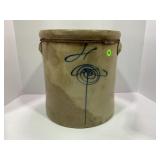 BEEHIVE 4 GALLON PRIMITIVE STONEWARE CROCK - HAS