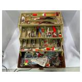 PLANO 6303 TRI-LEVEL TACKLE BOX WITH CONTENTS -