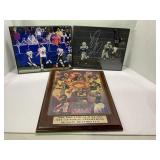 459.  Box of Chicago Bears Plaque/2 AUTO Pictures