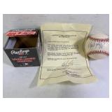 300. Wade Boggs OMLB AUTOGRAPHED Baseball W/COA