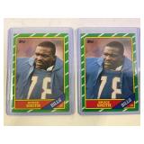 285.  Lot of (2) 1986 Topps Football Bruce Smith B