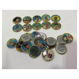 336.  Lot of 1980's Topps Coins W/ Hall of Famers