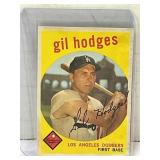 183.  1959 Topps Baseball Gil Hodges Los Angeles D