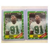 292.  Lot of (2) 1986 Topps Football Reggie White
