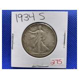 1934-S WALKING LIBERTY HALF DOLLAR