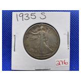 1935-S WALKING LIBERTY HALF DOLLAR