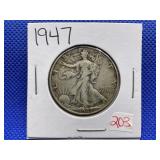 1947 WALKING LIBERTY HALF DOLLAR