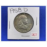 1958-D FRANKLIN HALF DOLLAR