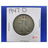 1947-D WALKING LIBERTY HALF DOLLAR