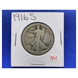 1916-S WALKING LIBERTY HALF DOLLAR