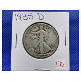 1935-D WALKING LIBERTY HALF DOLLAR