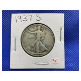1937-S WALKING LIBERTY HALF DOLLAR