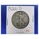 1920-D WALKING LIBERTY HALF DOLLAR