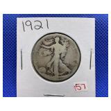 1921 WALKING LIBERTY HALF DOLLAR