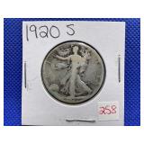 1920-S WALKING LIBERTY HALF DOLLAR