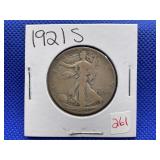 1921-S WALKING LIBERTY HALF DOLLAR