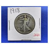 1918 WALKING LIBERTY HALF DOLLAR
