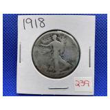 1918 WALKING LIBERTY HALF DOLLAR