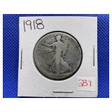 1918 WALKING LIBERTY HALF DOLLAR