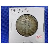 1945-S WALKING LIBERTY HALF DOLLAR