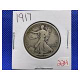 1917 WALKING LIBERTY HALF DOLLAR