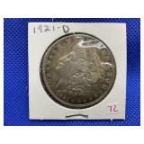 1921-D MORGAN SILVER DOLLAR
